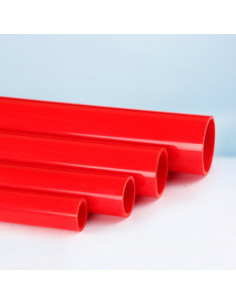 FC, TUBO UPVC COLOR ROJO 20 mm., barra de 2 mts.